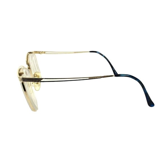 Elizabeth Arden Womens Aviator Eyeglasses Frames Gold & Blue Wire 56-15-140 - Picture 7 of 10